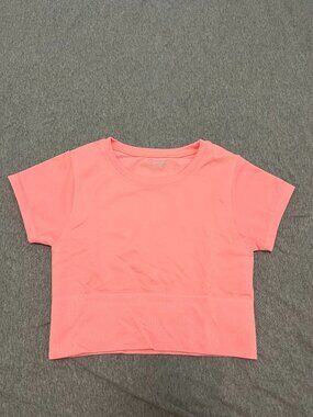 Aerie OFFLINE Seamless Cropped T-Shirt Pink Size Small